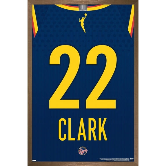 WNBA Indiana Fever - Caitlin Clark Jersey Wall Poster, 14.725" x 22.375" Framed