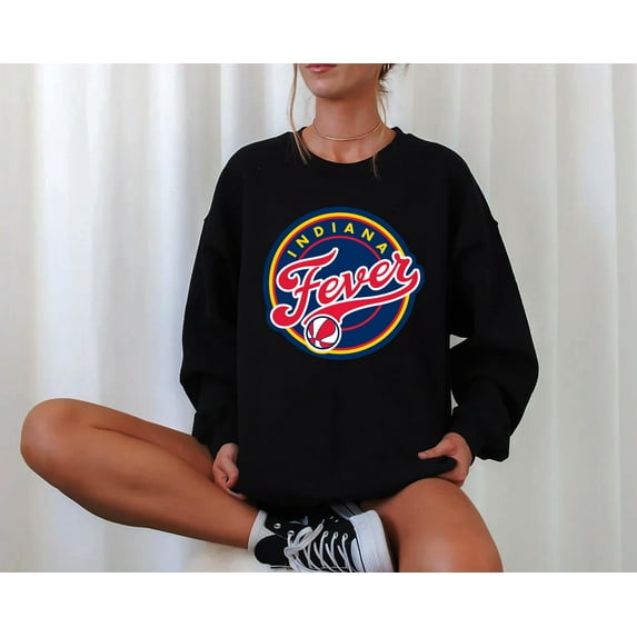 WNBA Indiana Fever Fan Base Sweatshirt, WNBA Fever Fan Gift Sweater, Black Color, Size L