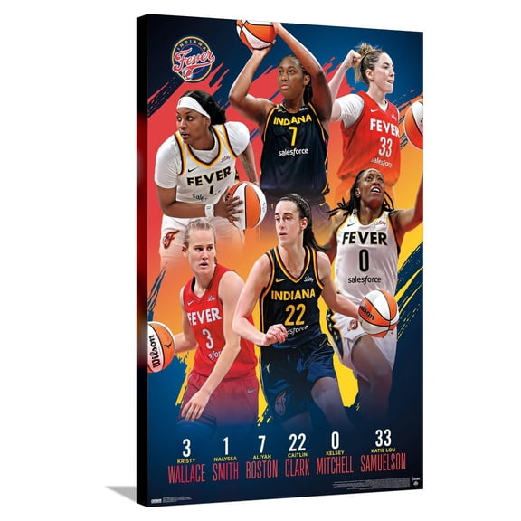 WNBA Indiana Fever -Team 24 Canvas Wall Poster, 22.375" x 34"