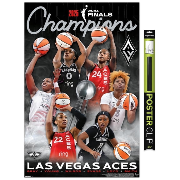 WNBA Las Vegas Aces - 2025 WNBA Finals Champions Wall Poster, 22.375" x 34"