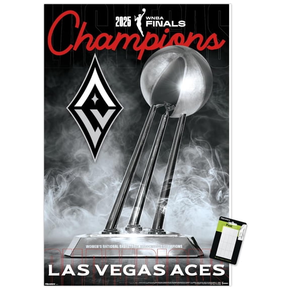 WNBA Las Vegas Aces - 2025 WNBA Finals Team Logo Wall Poster, 22.375" x 34"