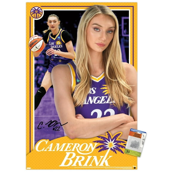 WNBA Los Angeles Sparks - Cameron Brink 24 Wall Poster with Push Pins, 22.375" x 34"