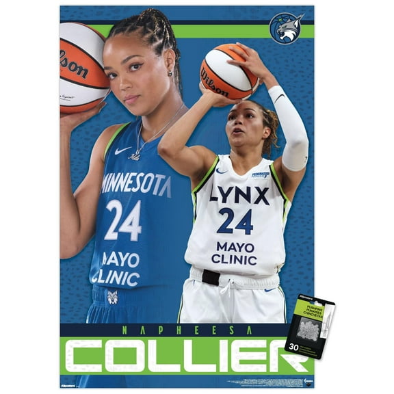 WNBA Minnesota Lynx - Napheesa Collier 25 Wall Poster with Push Pins, 22.375" x 34"