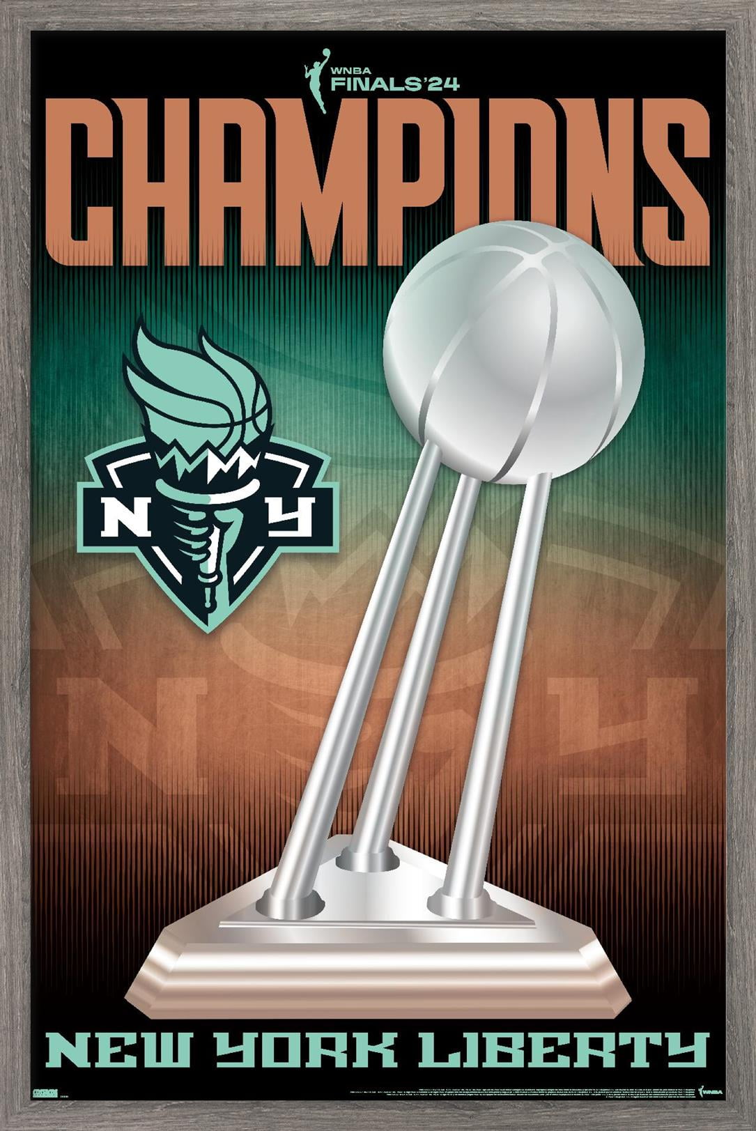 WNBA New York Liberty 2024 WNBA Finals Team Logo Wall Poster, 14.725