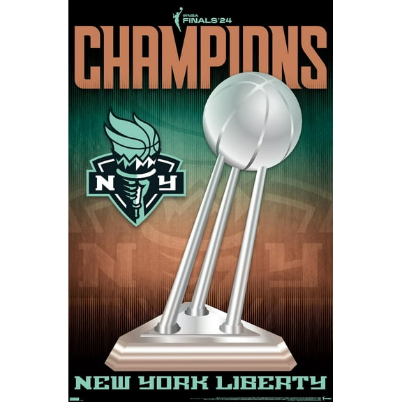 WNBA New York Liberty - 2024 WNBA Finals Team Logo Wall Poster, 22.375" x 34"