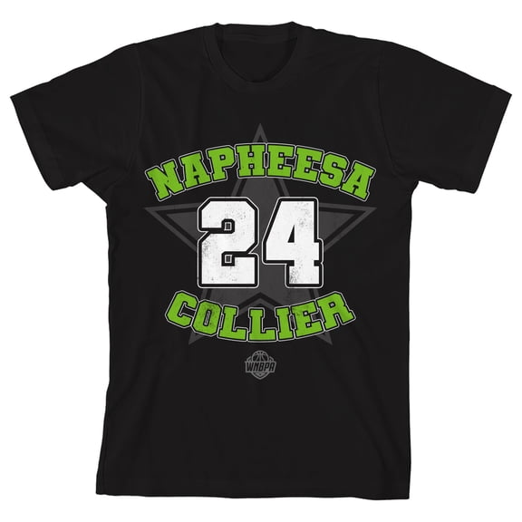 WNBPA Napheesa Collier #24 Youth Black Short Sleeve Tee-XS
