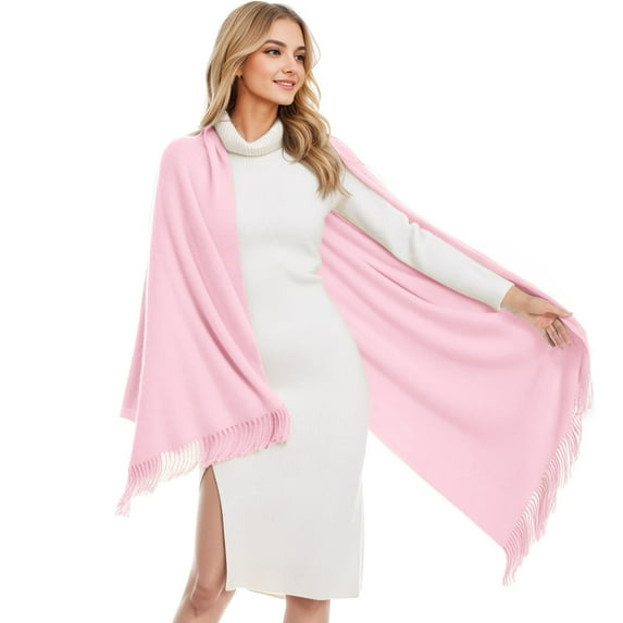WNEGSTG Christmas Shawl Wraps for Women, Pink Scarfs for Women, Shawls And Wraps for Evening Dresses Pashmina Shawls Wraps for Wedding Party Softable Shawl Wraps Scarf for Women