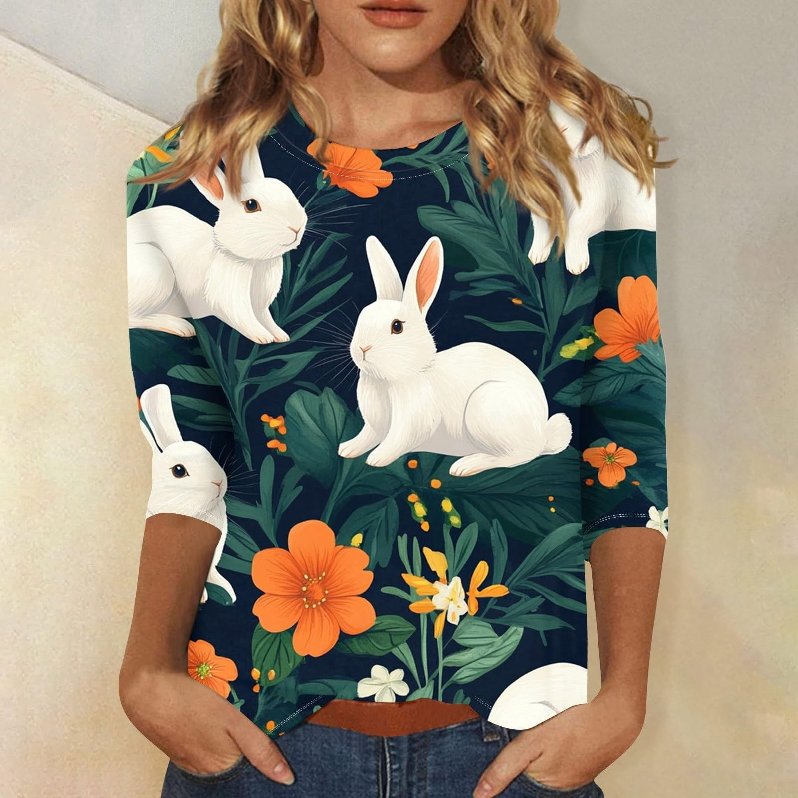 WNEGSTG Easter Going Out Tops for Women, Easter Shirts for Women Funny ...
