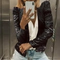thumbnail image 1 of WNEGSTG Jackets for Women Casual Fall Women Casual Fashion Urban Sequin Sequins Sparkling Cardigan Jacket, 1 of 4