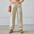 thumbnail image 1 of WNEGSTG Jeans for Women Cargo Jogger Pant Denim Drawstring Adjustable Washable Workwear Pants Casual Pants, 1 of 8