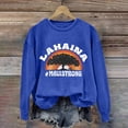 thumbnail image 1 of WNEGSTG Long Sleeve Shirts for Women Lahaina Strong Women's Tree Letter Print Crew Neck Long Sleeve Top, 1 of 5