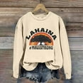 thumbnail image 1 of WNEGSTG Long Sleeve Shirts for Women Lahaina Strong Women's Tree Letter Print Crew Neck Long Sleeve Top, 1 of 5