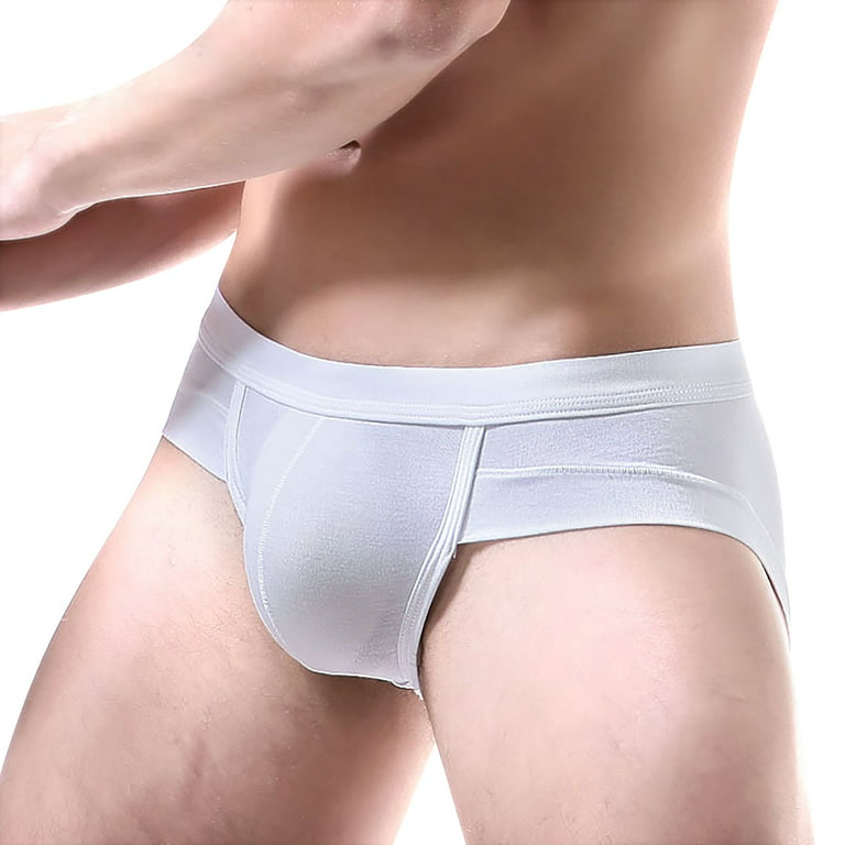 WNEGSTG Mens Underwear Naked Feeling Briefs Men's Sexy Sports Breathable  Low Waist