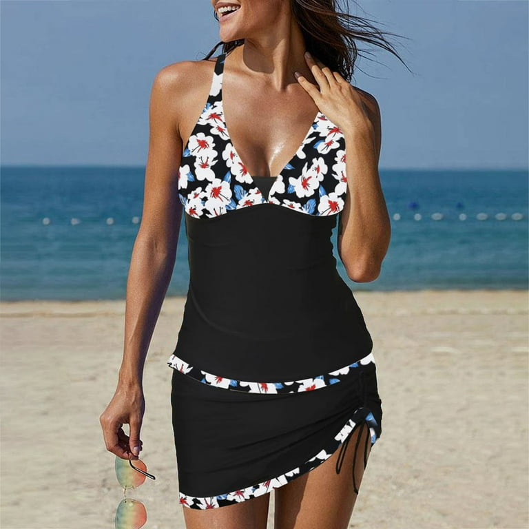 Two piece swimsuit with skirt shop
