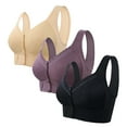 thumbnail image 1 of WNEGSTG Purple Wireless Bras for Women, Moona Bra for Senior Front Closure Breathable Bra for Seniors Wirefree Bras for Older Women, 58, 1 of 6
