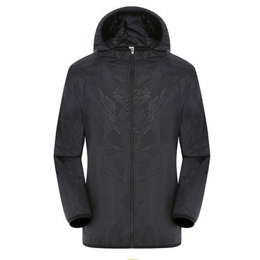 WNEGSTG Rain Jacket Waterproof Lightweight Outdoor Active Windbreaker Breathable Hooded Rain Coat