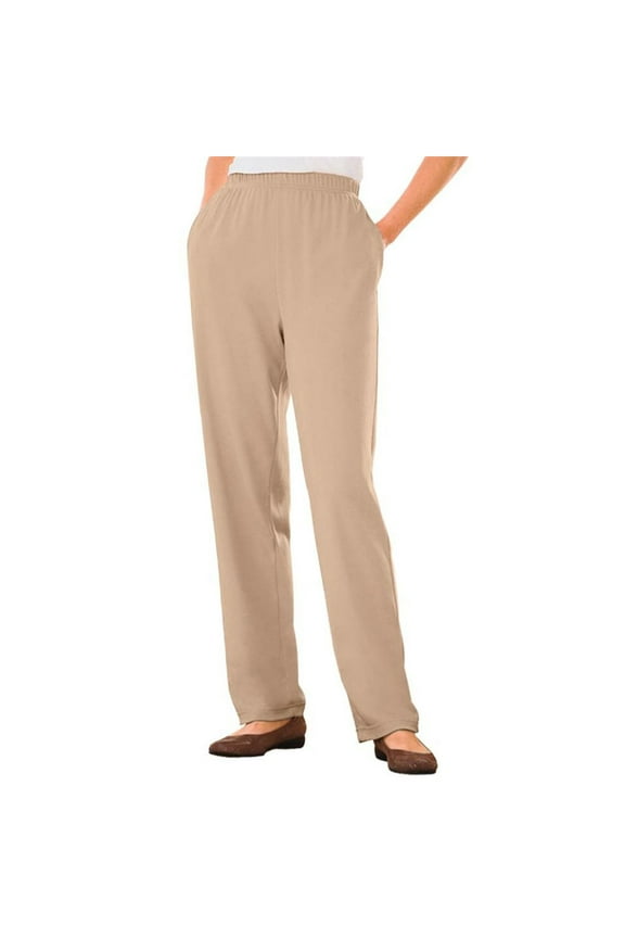 Straight Leg Jeans for Women Pockets Elastic Waist Straight Solid Color Casual Pants Pants