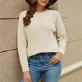 thumbnail image 1 of WNEGSTG Sweater for Women Chenille Pure Color Long Sleeved Sweater Fall Fashion 2023, 1 of 6