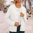 thumbnail image 1 of WNEGSTG Sweaters for Women Crew Neck Button Up Cardigan Short Sweater Jacket with Pockets, 1 of 8