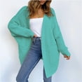 thumbnail image 1 of WNEGSTG Sweaters for Women New Knitted Cardigan Loose Knitted Large Long Sweater Coat Coat, 1 of 4