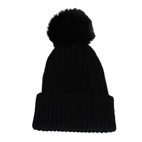 WNEGSTG UNISEX Beanie with Pom Pom, Winter Hats for Women Fashion Knit Warm Skull Cap, Womens Beanie for Cold Weather