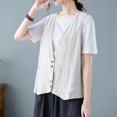 thumbnail image 1 of WNEGSTG Vests for Women 2023 Women Sleeveless Vest Outer Casual Loose Vest, 1 of 5