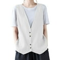 thumbnail image 1 of WNEGSTG Vests for Women 2023 Women Sleeveless Vest Outer Casual Loose Vest, 1 of 3