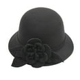 thumbnail image 1 of WNEGSTG Winter Cloche Bucket Hat for Women Wool Elegant Dress 1920s Vintage Fedora, 1 of 3