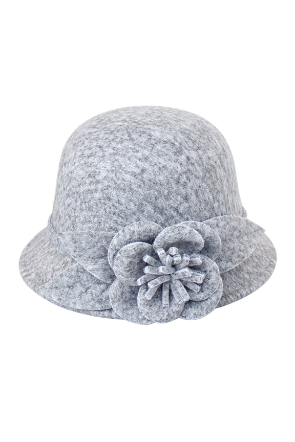 Winter Cloche Bucket Hat for Women Wool Elegant Dress 1920s Vintage Fedora