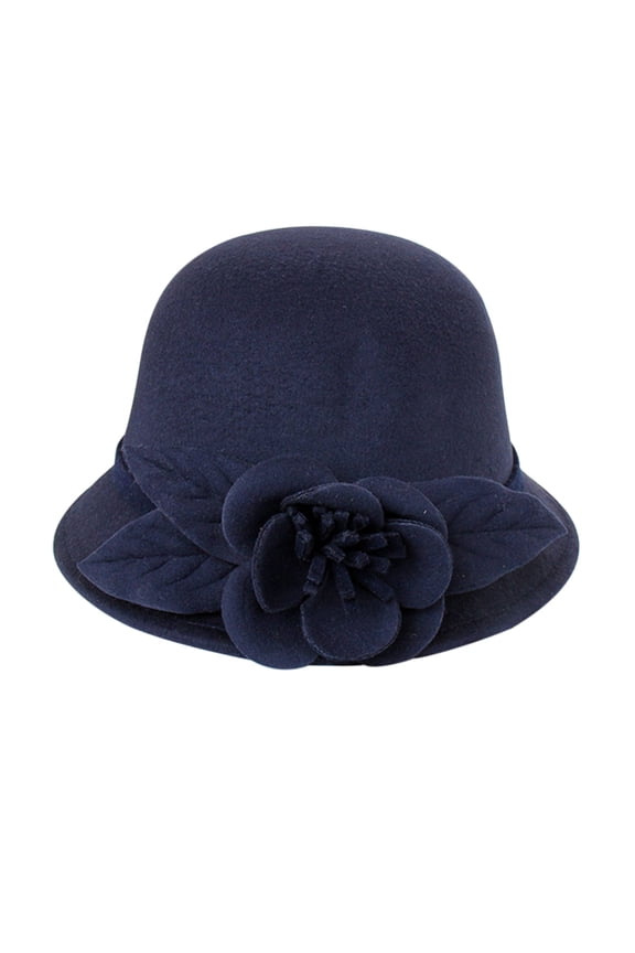 Winter Cloche Bucket Hat for Women Wool Elegant Dress 1920s Vintage Fedora