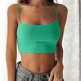 thumbnail image 1 of WNEGSTG Women Fashion Party Soild Color Spaghetti Strap Cami Tank Sleeveless Tunic Tank Tops Green, 1 of 6