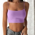 thumbnail image 1 of WNEGSTG Women Fashion Party Soild Color Spaghetti Strap Cami Tank Sleeveless Tunic Tank Tops Purple, 1 of 6