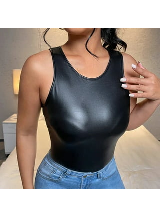 Faux Leather Tank Tops