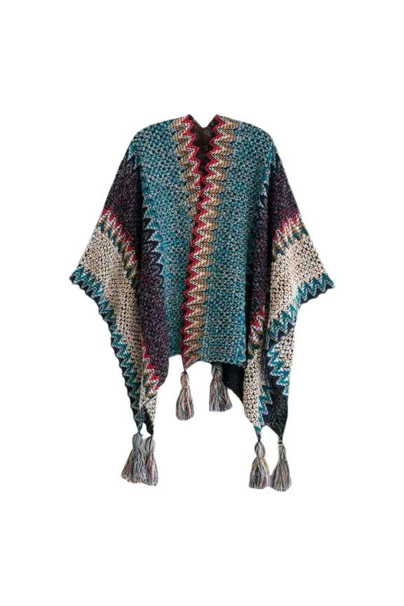 Womens Shawl Wrap Poncho Cape Open Front Cardigan Shawls for Fall Winter Fall Elegant Scarf Soft Comfortable Knitted Sweater Tops Shawl Tassel