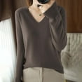 thumbnail image 1 of WNEGSTG Womens Spring Tops Cardigan Blouses Dressy Casual,Light Sweaters for Women Long Sleeve Crew Neck Lightweight Soft Knitted Pullover Knitted Blouse, 1 of 7