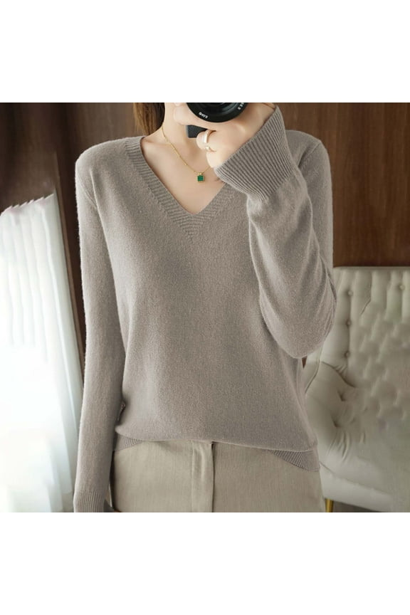 Womens Spring Tops Cardigan Blouses Dressy Casual,Light Sweaters for Women Long Sleeve Crew Neck Lightweight Soft Knitted Pullover Knitted Blouse