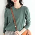 thumbnail image 1 of WNEGSTG Womens Spring Tops Cardigan Blouses Dressy Casual,Light Sweaters for Women Long Sleeve Crew Neck Lightweight Soft Knitted Pullover Knitted Blouse, 1 of 6