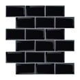 thumbnail image 1 of WNEXOPE 12"x12" Tiles Self Adhesive Kitchen Splashbacks, Peel and Stick Wall Tile Stickers, Stick on Tiles Splashback (Black, Thicker Design), 1 of 6