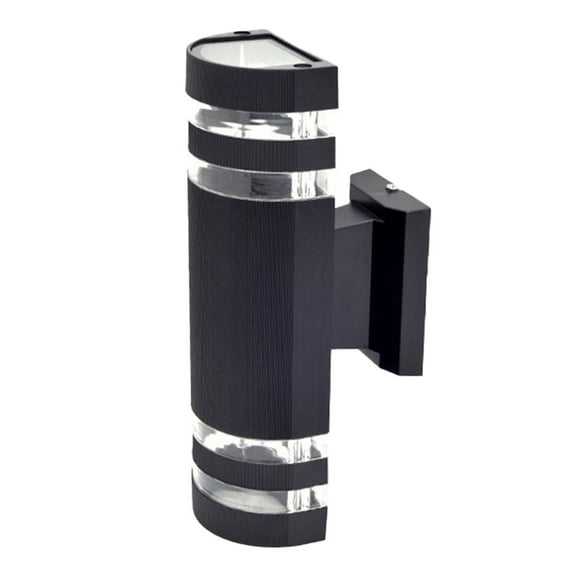 WNEXOPE 12In Square Up and Down Outdoor Wall Lights, Modern Black Exterior Light Fixture Aluminum Waterproof Porch Lights Outdoor Wall Mount Lamp for House Porch Garage, 3000K Warm White