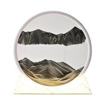 WNEXOPE 3D Moving Sand Art with 7.87in 360° Rotating Hourglass - Creative Liquid Motion Table Lamp for Living Room and Bedroom Decor.