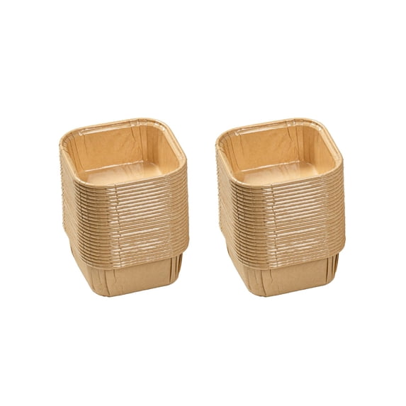 WNEXOPE 50 Sets Disposable Cake Boxes - Festive Coated Paper Packaging for High Temperature Baking, Perfect for Parties and Everyday Use