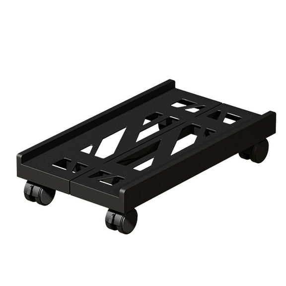 WNEXOPE Adjustable Computer Tower Stand with 4 Locking Rolling Casters - Mobile Ventilated Cart Rack for Most Desktop Computer Hosts - Ideal for Office and Home Use