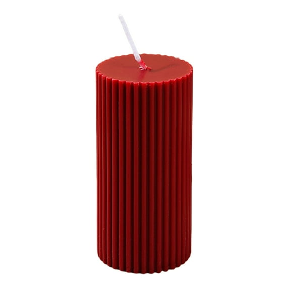 WNEXOPE Antique Burgundy Column Aroma Candle - Romantic Wedding Decor, Elegant Home Candle, Versatile Scented Wax