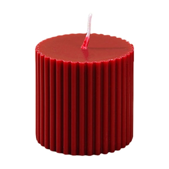 WNEXOPE Antique Burgundy Column Aroma Candle - Romantic Wedding Decor, Elegant Home Candle, Versatile Scented Wax