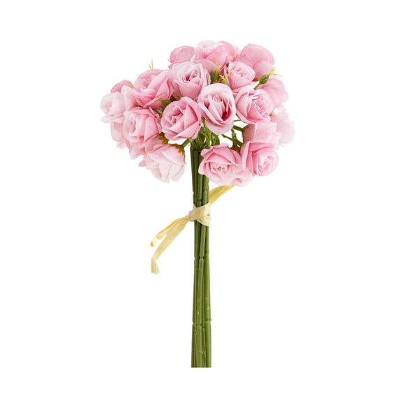 WNEXOPE Artificial Rose Bouquet Silk Flowers, Realistic Faux Floral Arrangement for Wedding Home Decor, Long Stem Fake Roses Centerpiece Party Decoration Gift