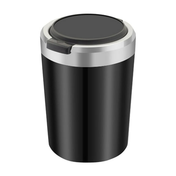 WNEXOPE Car Ashtray with LED Light - Metal Inner Tank, Soot Prevention, Open Lid, Rapid Extinguisher, Fire and Heat Insulation