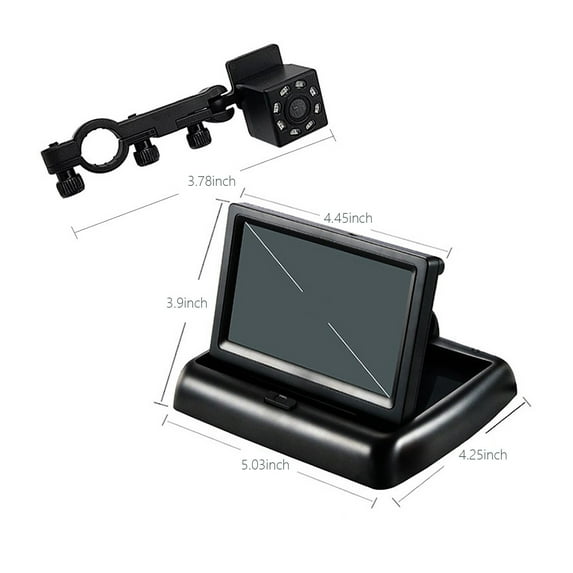 WNEXOPE Car Mirror 4.3'' HD Night Vision Function Car Mirror Display Car Seat Mirror Camera Monitored Mirror with Wide Clear View