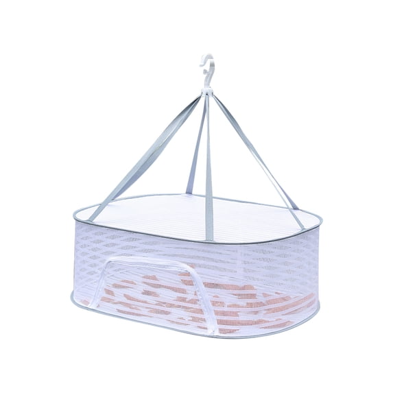 WNEXOPE Drying Rack 1 Layer Hanging Mesh Net for Plants Hanging Drying Fish Net Foldable Hanging Mesh Dryer for Buds, Fruits, Hydroponics Flowers, Vegetables, Fish or Clothes