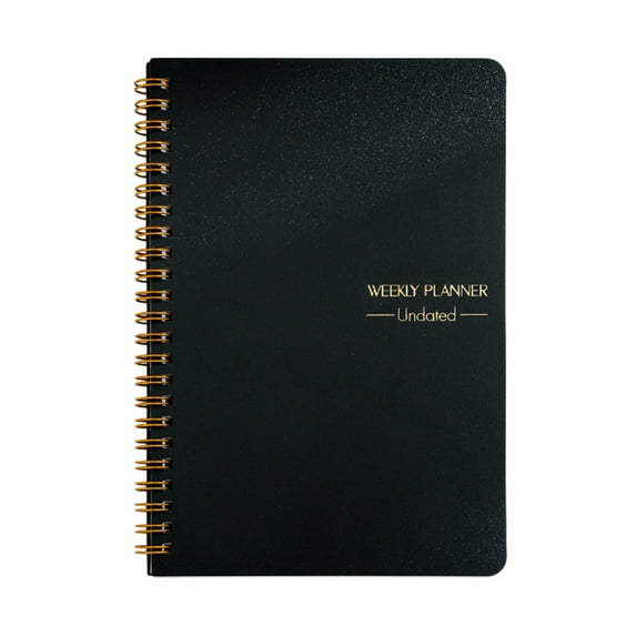 WNEXOPE Elegant A5 Weekly Planner with Versatile Lined Pages for Diary Notes, Daily Planning, and Goal Setting - Solid Hardcover Coil Notebook for Efficient Organization