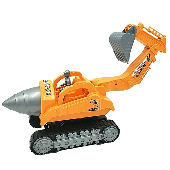 WNEXOPE Excavation Drill Truck - Realistic Action Engineering Truck Building Toys for Boys and Girls, No Battery Required Simulation Drill Bit Excavator Model, Kids Sliding Excavator Toy